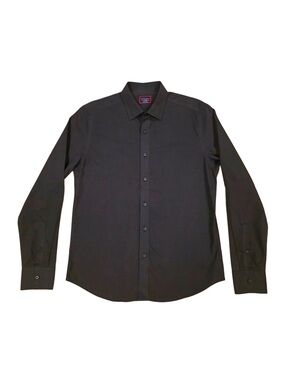 UNTUCKit Veneto WF Shirt Mens Medium Black Long Sleeve Button Down Regular Fit